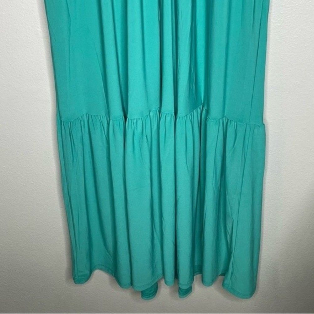 TravelSmith Women's Green Sleeveless Pleated Maxi Dress Size Large - Picture 7 of 12